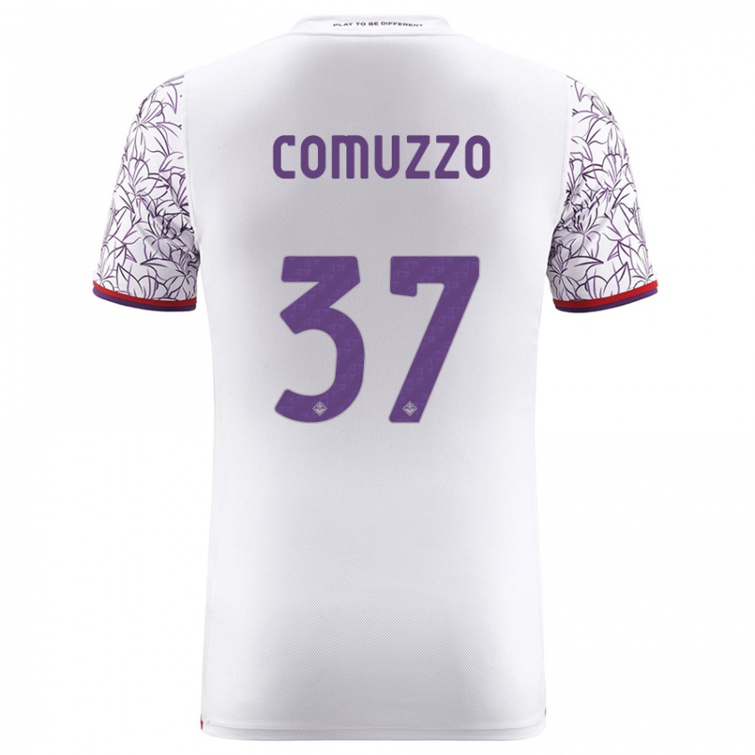 Mujer Camiseta Pietro Comuzzo #37 Blanco 2ª Equipación 2023/24 La Camisa México