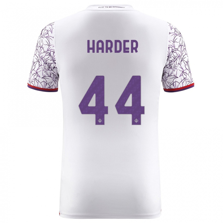 Mujer Camiseta Jonas Harder #44 Blanco 2ª Equipación 2023/24 La Camisa México