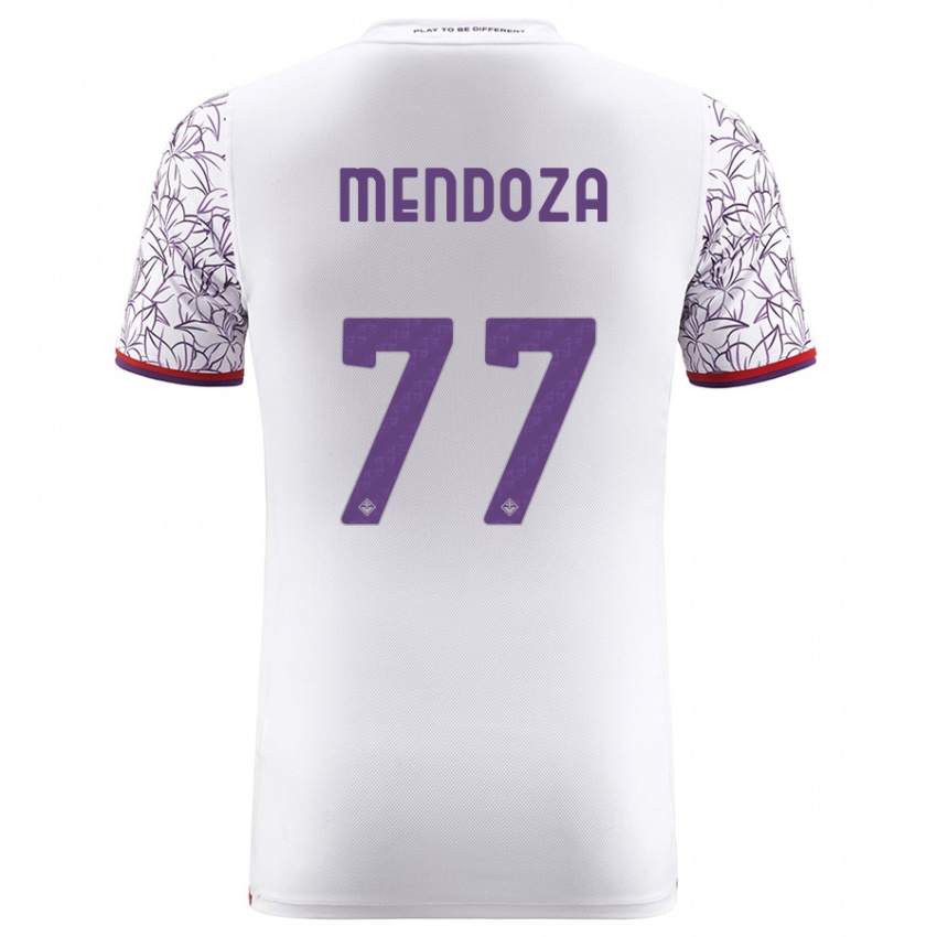 Mujer Camiseta William Mendoza #77 Blanco 2ª Equipación 2023/24 La Camisa México