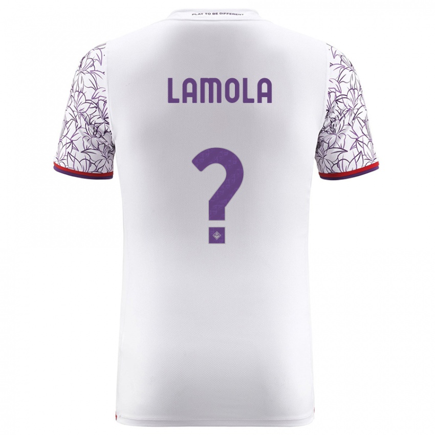 Mujer Camiseta Lorenzo Lamola #0 Blanco 2ª Equipación 2023/24 La Camisa México