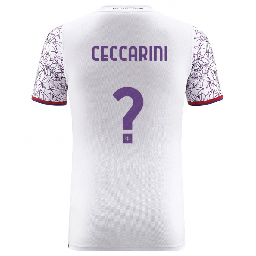 Mujer Camiseta Mattia Ceccarini #0 Blanco 2ª Equipación 2023/24 La Camisa México