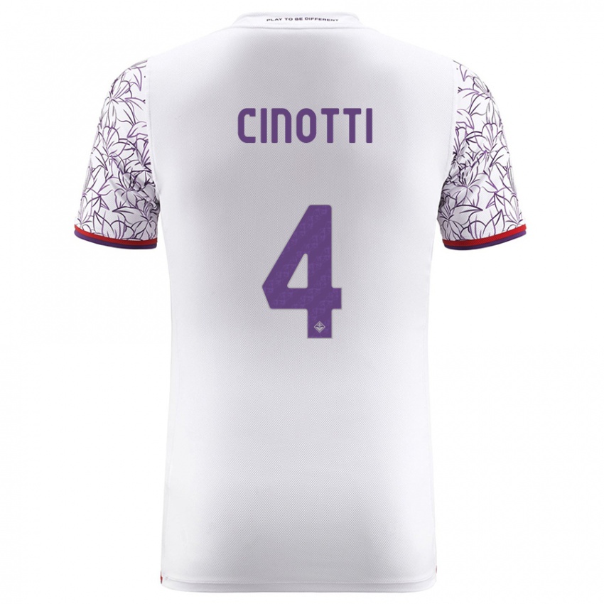 Mujer Camiseta Norma Cinotti #4 Blanco 2ª Equipación 2023/24 La Camisa México