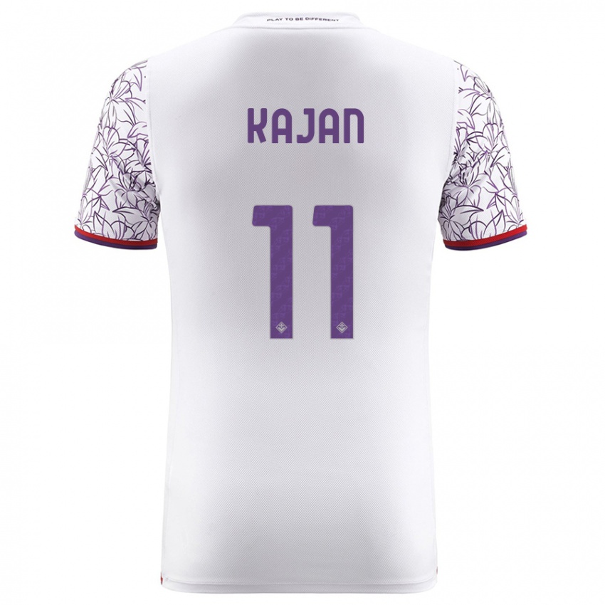 Mujer Camiseta Zsanett Kaján #11 Blanco 2ª Equipación 2023/24 La Camisa México