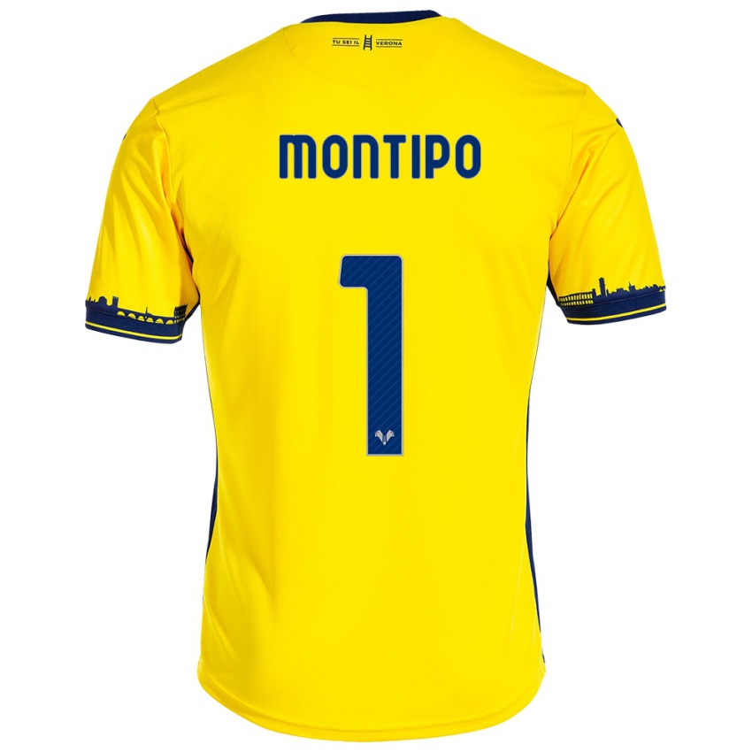 Mujer Camiseta Lorenzo Montipò #1 Amarillo 2ª Equipación 2023/24 La Camisa México