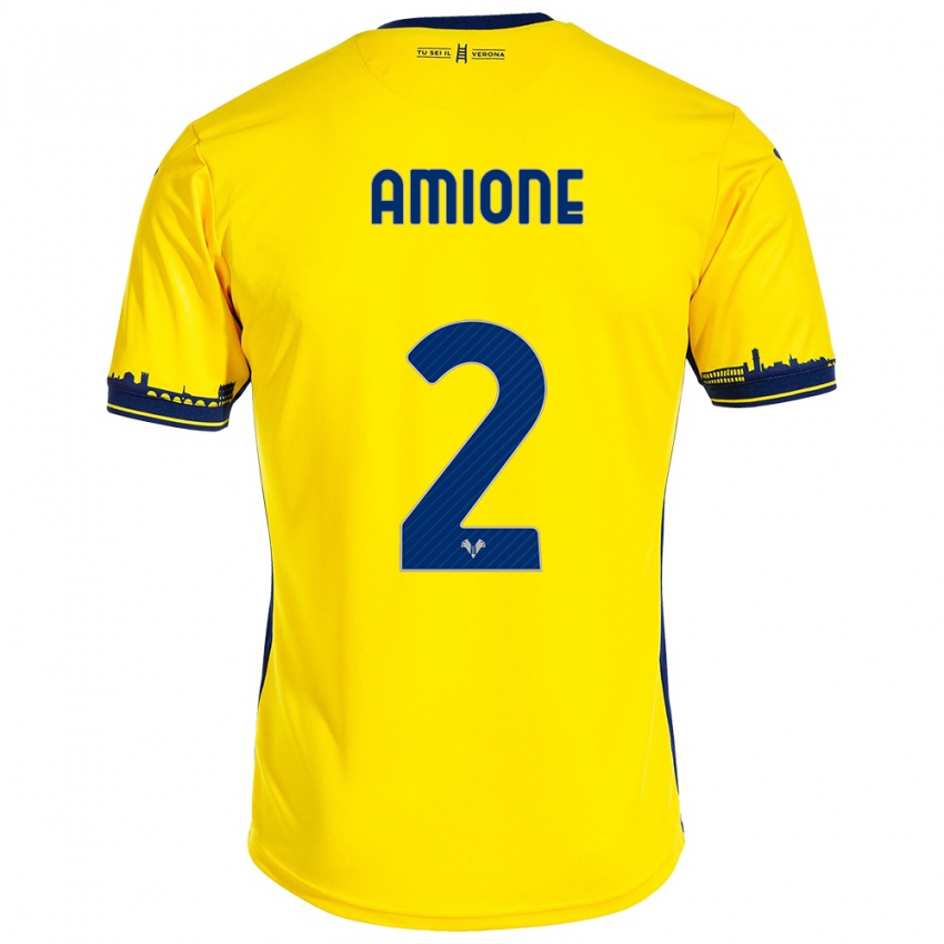 Mujer Camiseta Bruno Amione #2 Amarillo 2ª Equipación 2023/24 La Camisa México