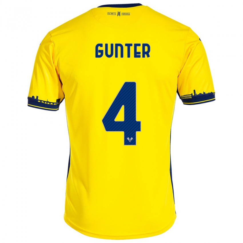 Mujer Camiseta Koray Günter #4 Amarillo 2ª Equipación 2023/24 La Camisa México