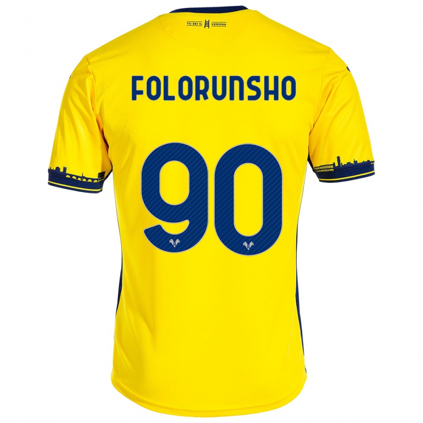 Mujer Camiseta Michael Folorunsho #90 Amarillo 2ª Equipación 2023/24 La Camisa México