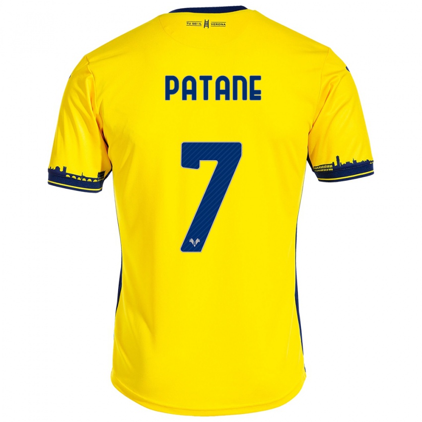 Mujer Camiseta Nicola Patanè #7 Amarillo 2ª Equipación 2023/24 La Camisa México