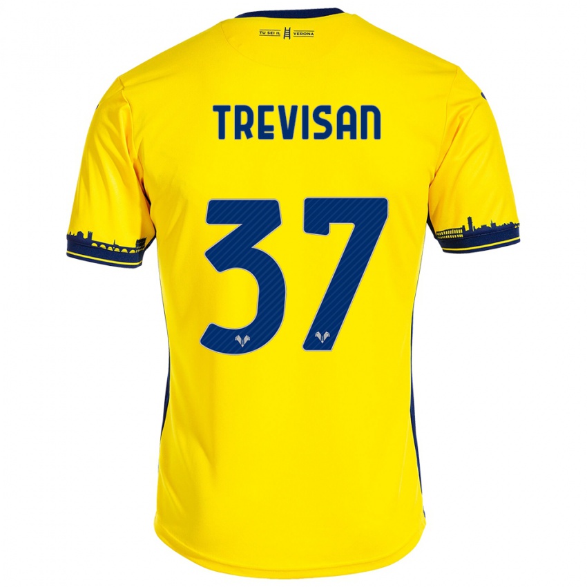 Mujer Camiseta Michael Trevisan #37 Amarillo 2ª Equipación 2023/24 La Camisa México