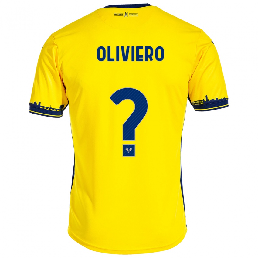 Mujer Camiseta Davide Oliviero #0 Amarillo 2ª Equipación 2023/24 La Camisa México