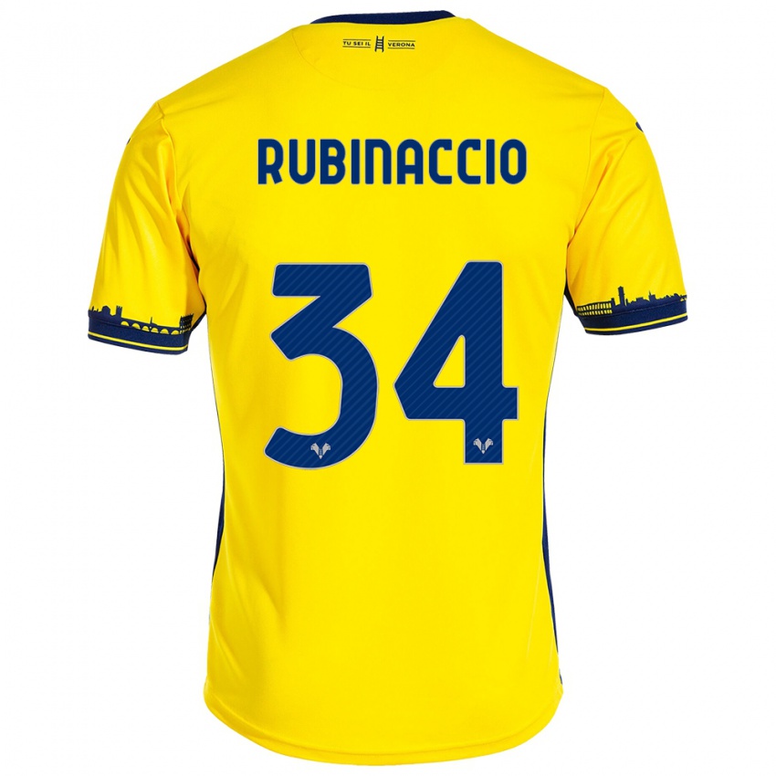 Mujer Camiseta Nikol Rubinaccio #34 Amarillo 2ª Equipación 2023/24 La Camisa México