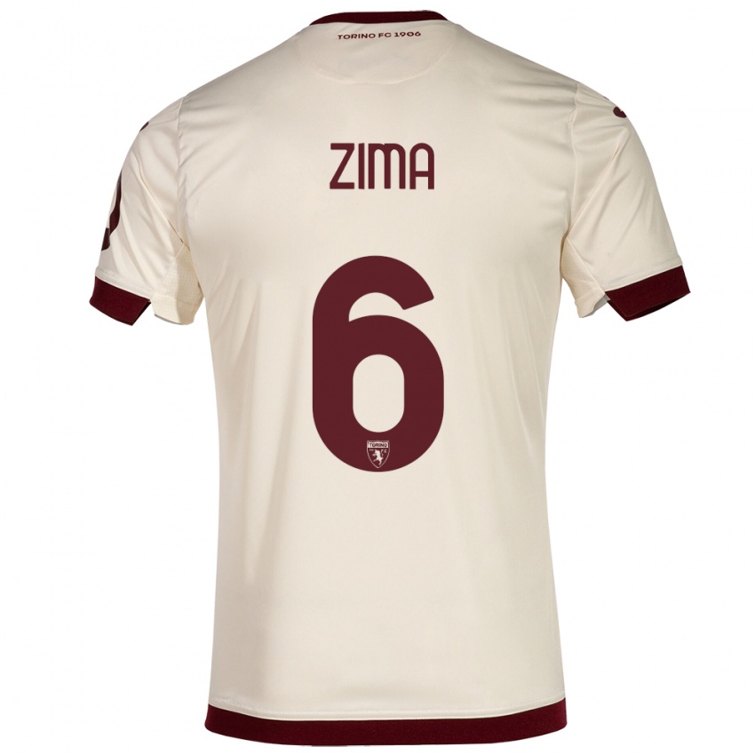 Mujer Camiseta David Zima #6 Champán 2ª Equipación 2023/24 La Camisa México