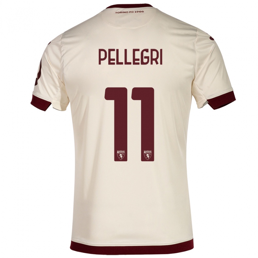 Mujer Camiseta Pietro Pellegri #11 Champán 2ª Equipación 2023/24 La Camisa México