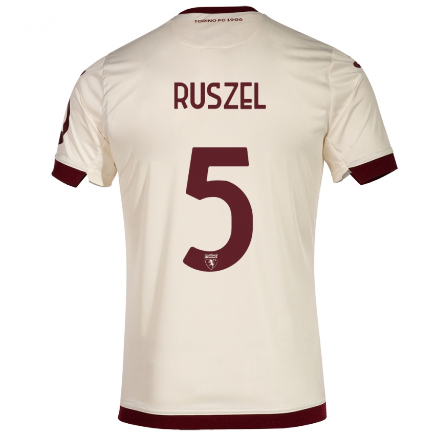 Mujer Camiseta Marcel Ruszel #5 Champán 2ª Equipación 2023/24 La Camisa México