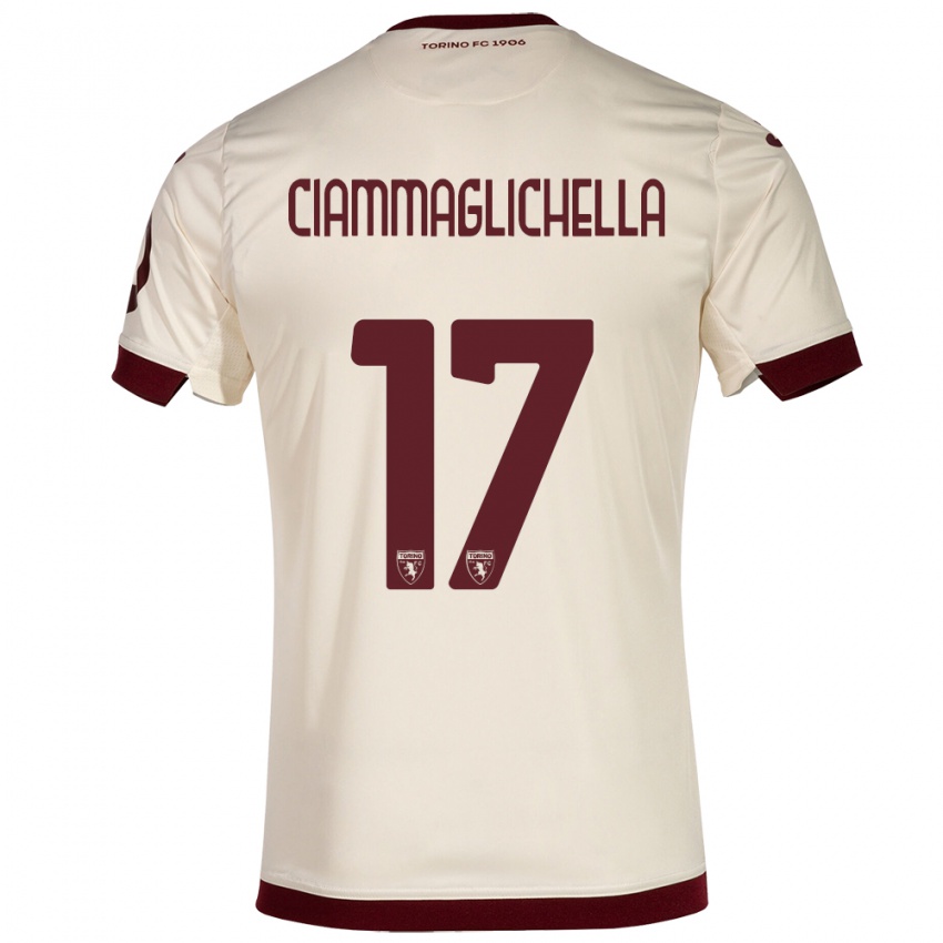 Mujer Camiseta Aaron Ciammaglichella #17 Champán 2ª Equipación 2023/24 La Camisa México