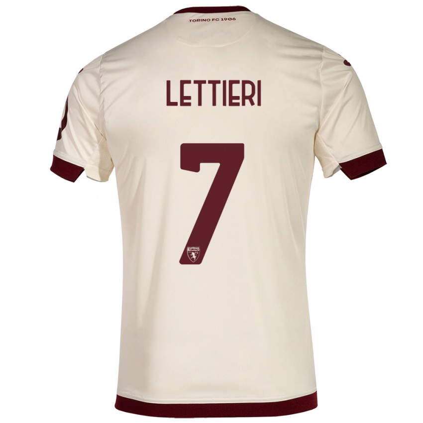 Mujer Camiseta Jessica Lettieri #7 Champán 2ª Equipación 2023/24 La Camisa México