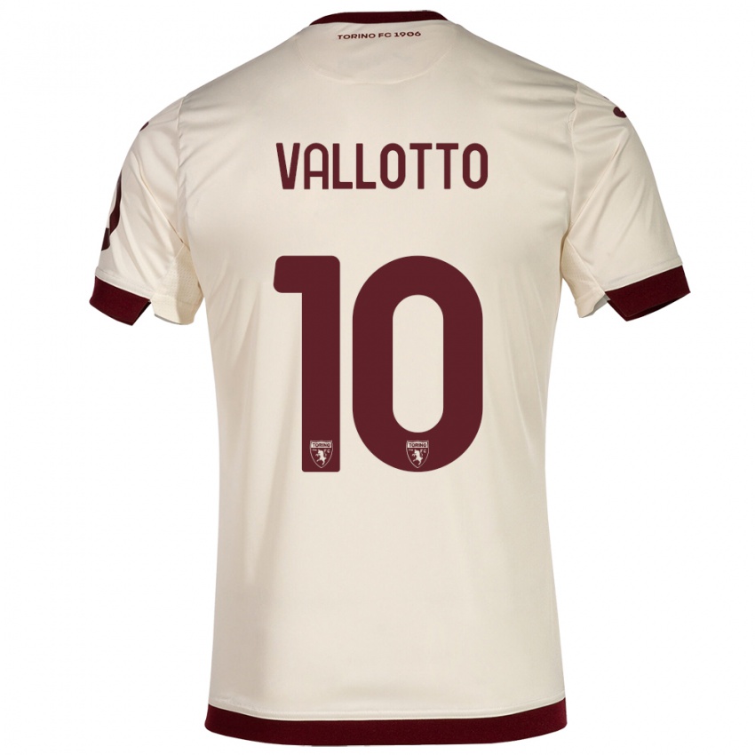 Mujer Camiseta Greta Vallotto #10 Champán 2ª Equipación 2023/24 La Camisa México