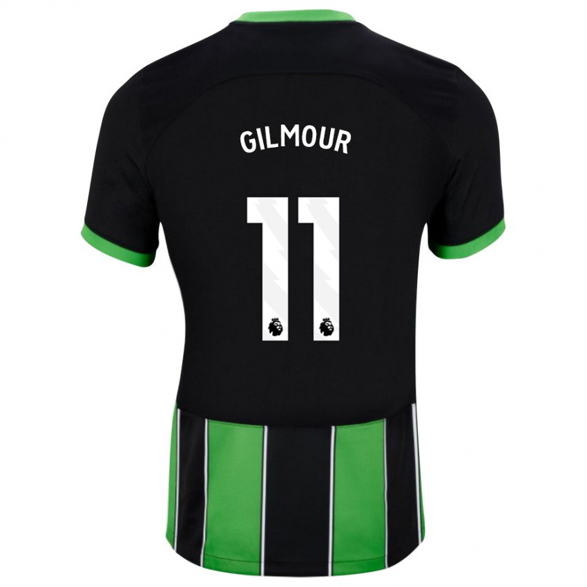 Mujer Camiseta Billy Gilmour #11 Verde Negro 2ª Equipación 2023/24 La Camisa México