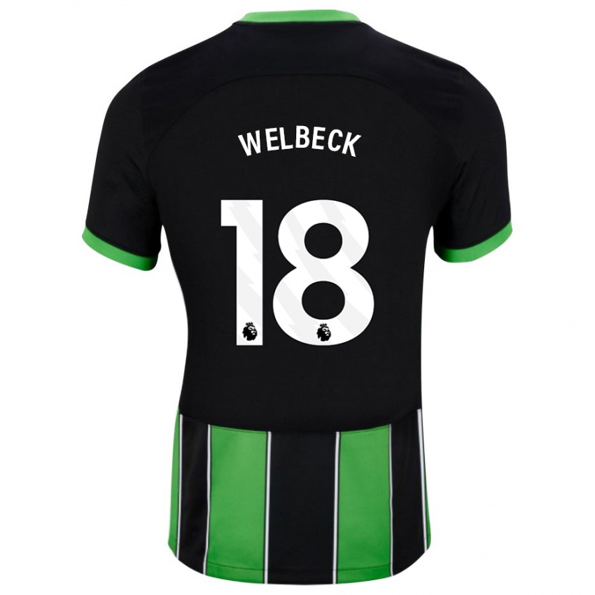 Mujer Camiseta Danny Welbeck #18 Verde Negro 2ª Equipación 2023/24 La Camisa México