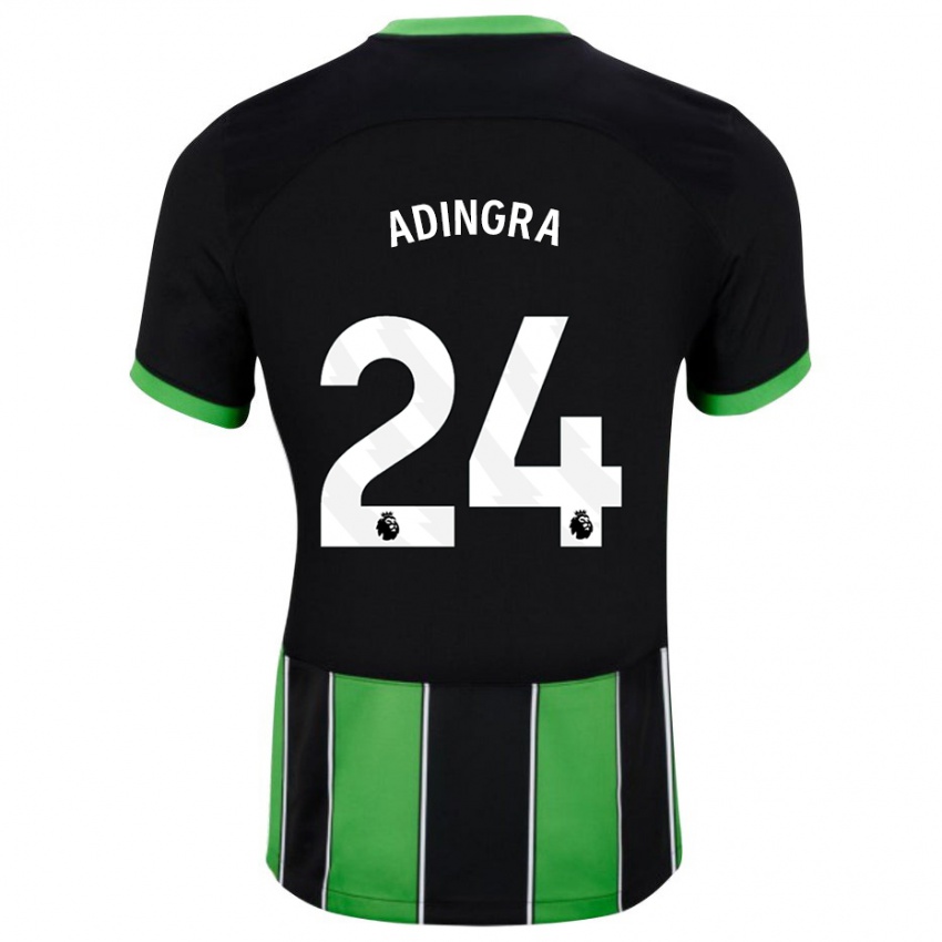 Mujer Camiseta Simon Adingra #24 Verde Negro 2ª Equipación 2023/24 La Camisa México