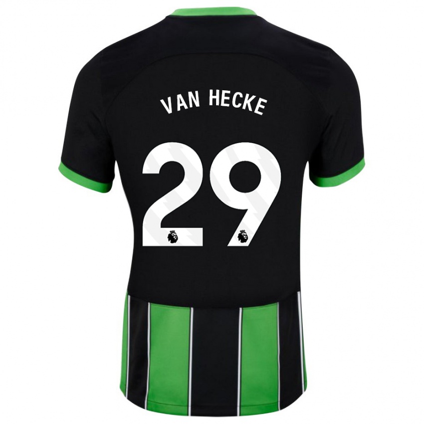 Mujer Camiseta Jan Paul Van Hecke #29 Verde Negro 2ª Equipación 2023/24 La Camisa México