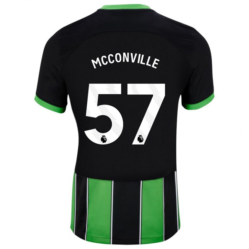 Mujer Camiseta Ruairi Mcconville #57 Verde Negro 2ª Equipación 2023/24 La Camisa México