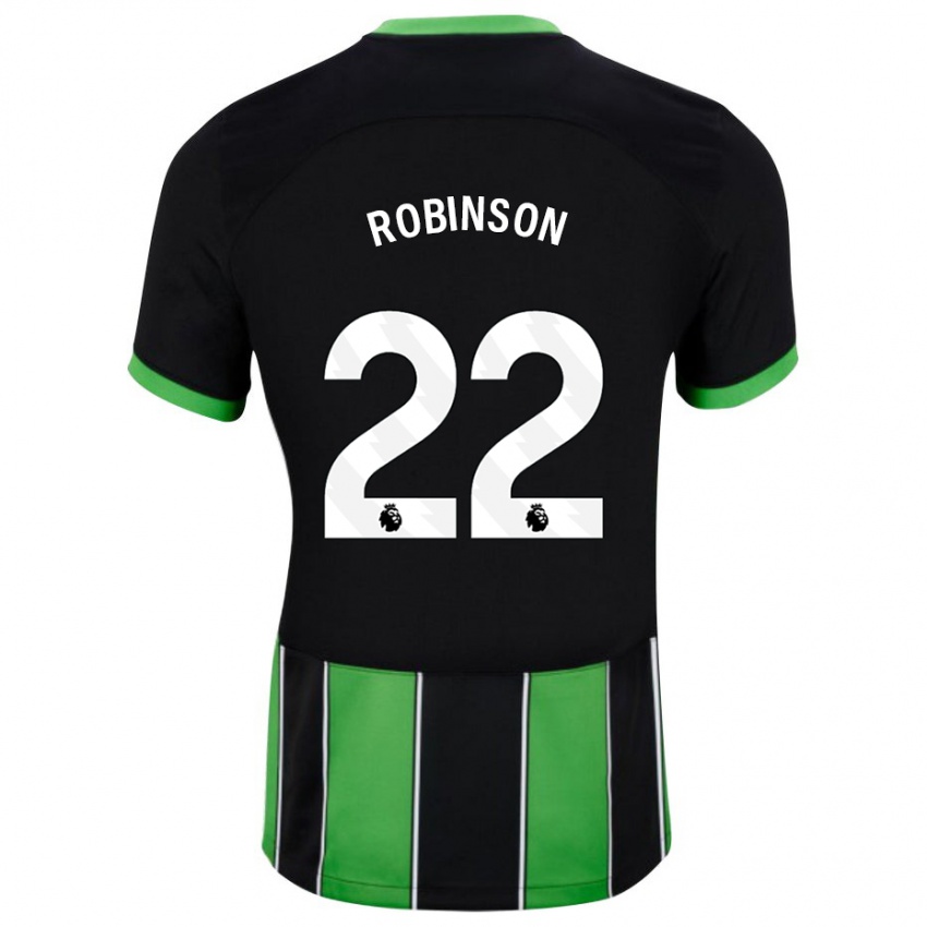 Mujer Camiseta Katie Robinson #22 Verde Negro 2ª Equipación 2023/24 La Camisa México