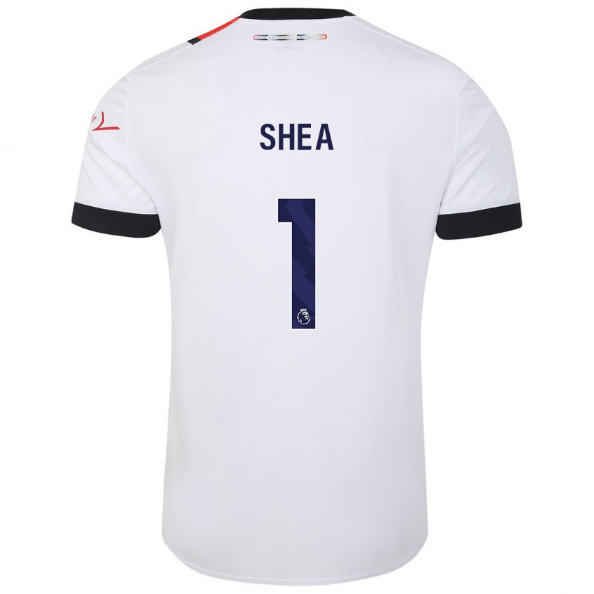 Mujer Camiseta James Shea #1 Blanco 2ª Equipación 2023/24 La Camisa México