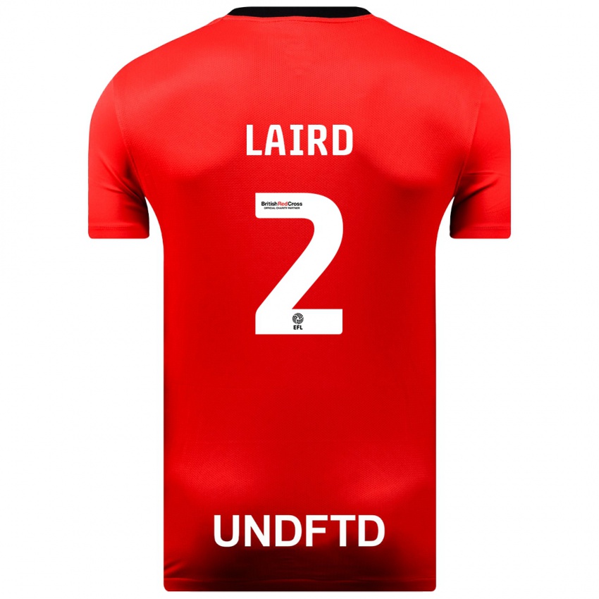 Mujer Camiseta Ethan Laird #2 Rojo 2ª Equipación 2023/24 La Camisa México