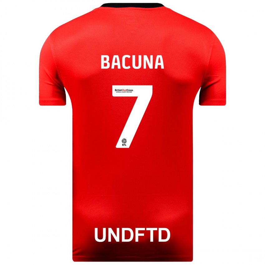 Mujer Camiseta Juninho Bacuna #7 Rojo 2ª Equipación 2023/24 La Camisa México