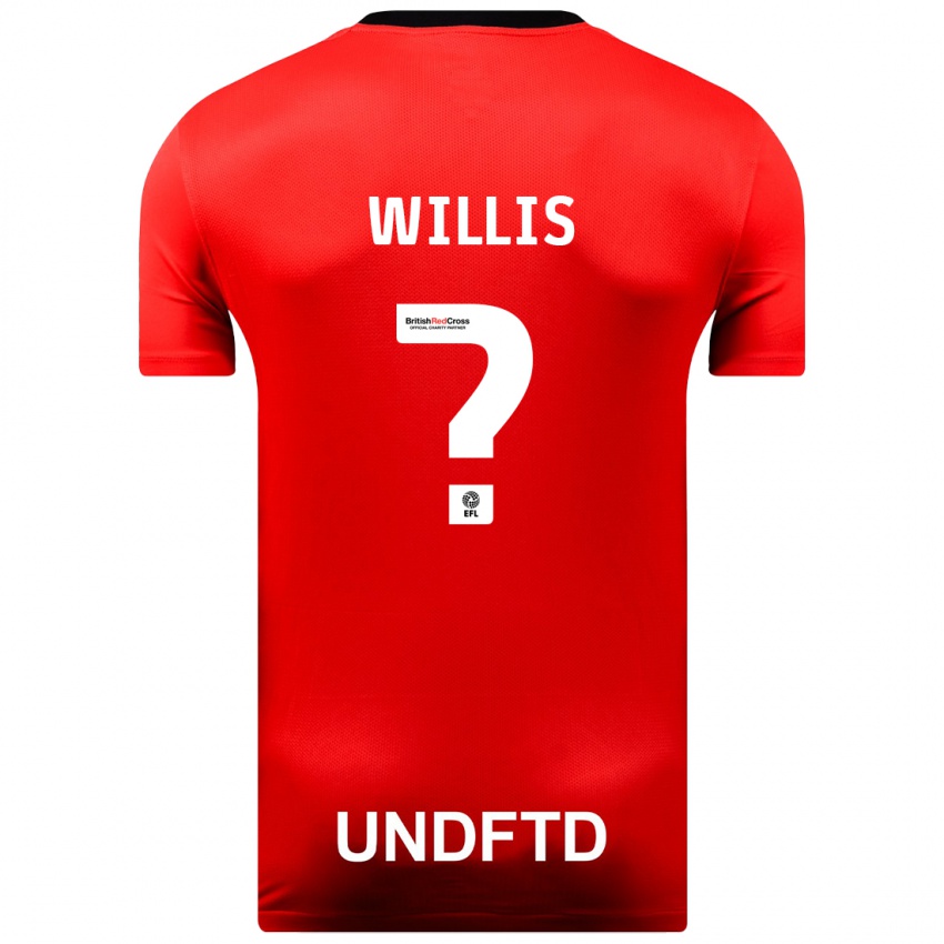 Mujer Camiseta Zach Willis #0 Rojo 2ª Equipación 2023/24 La Camisa México