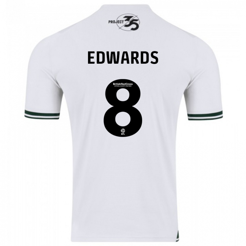 Mujer Camiseta Joe Edwards #8 Blanco 2ª Equipación 2023/24 La Camisa México