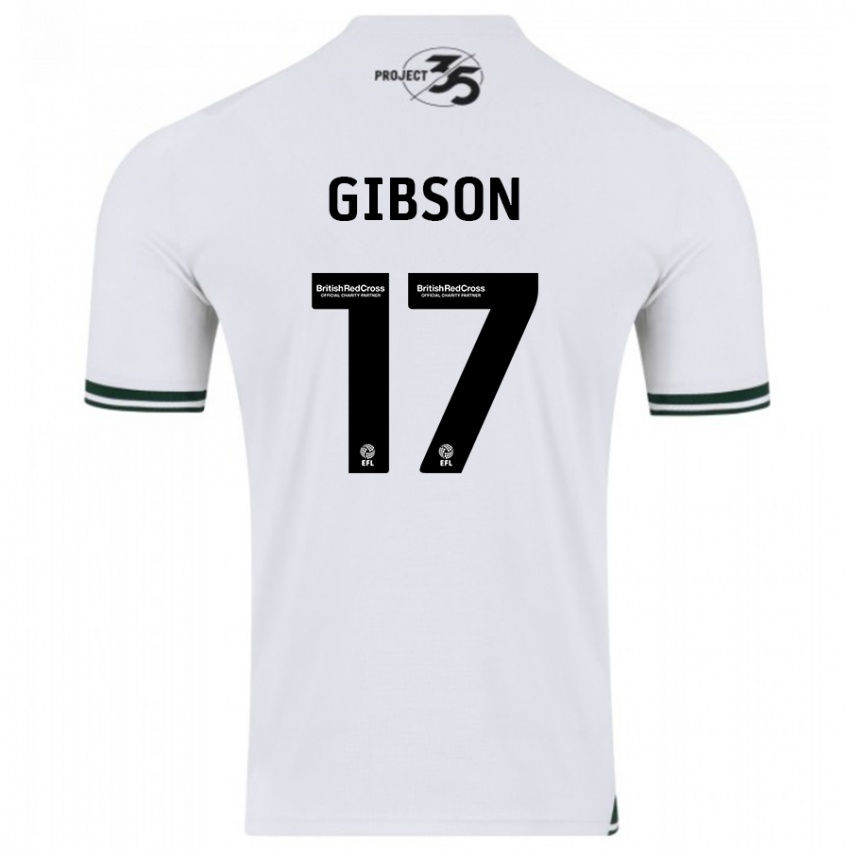 Mujer Camiseta Lewis Gibson #17 Blanco 2ª Equipación 2023/24 La Camisa México