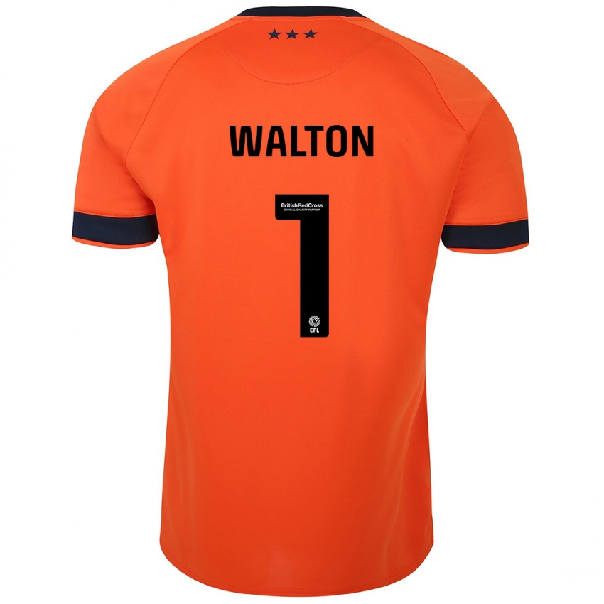 Mujer Camiseta Christian Walton #1 Naranja 2ª Equipación 2023/24 La Camisa México