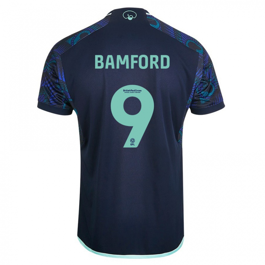 Mujer Camiseta Patrick Bamford #9 Azul 2ª Equipación 2023/24 La Camisa México