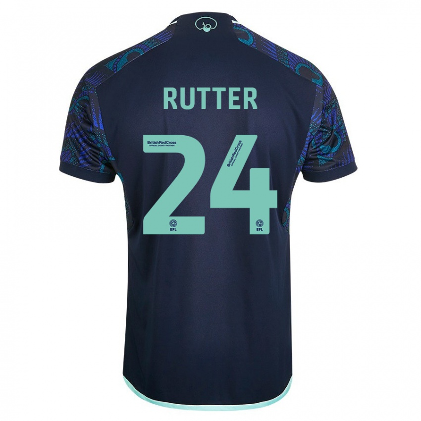 Mujer Camiseta Georginio Rutter #24 Azul 2ª Equipación 2023/24 La Camisa México