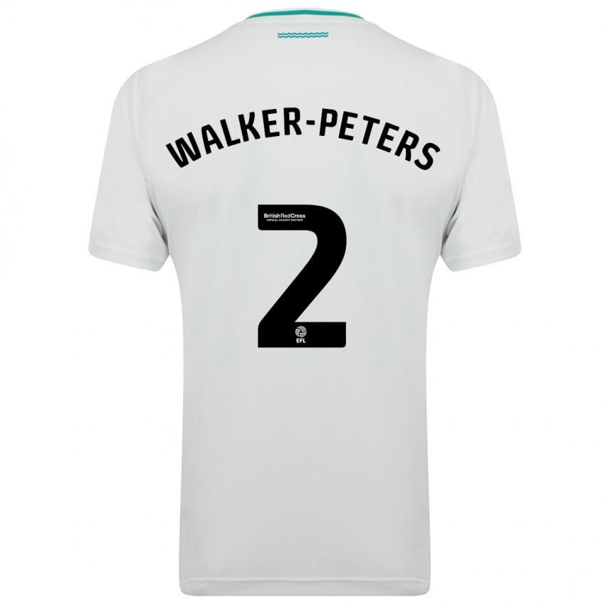 Mujer Camiseta Kyle Walker-Peters #2 Blanco 2ª Equipación 2023/24 La Camisa México