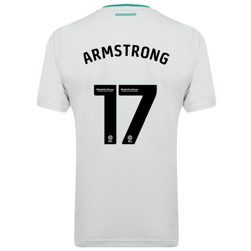 Mujer Camiseta Stuart Armstrong #17 Blanco 2ª Equipación 2023/24 La Camisa México