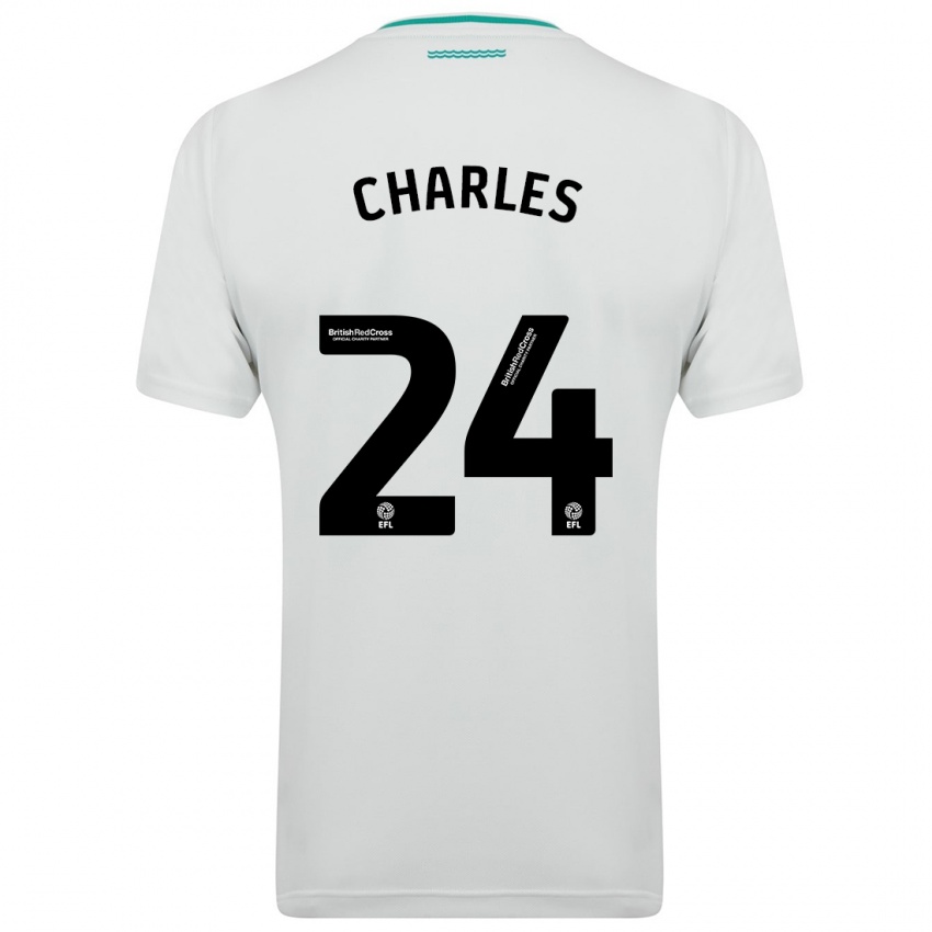 Mujer Camiseta Shea Charles #24 Blanco 2ª Equipación 2023/24 La Camisa México