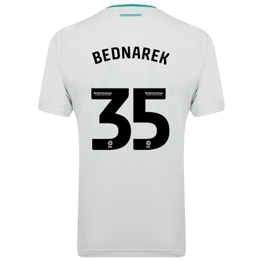 Mujer Camiseta Jan Bednarek #35 Blanco 2ª Equipación 2023/24 La Camisa México