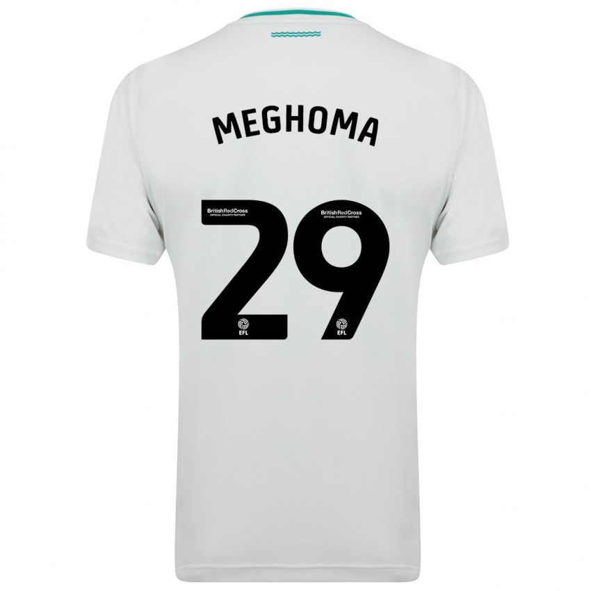 Mujer Camiseta Jayden Meghoma #29 Blanco 2ª Equipación 2023/24 La Camisa México