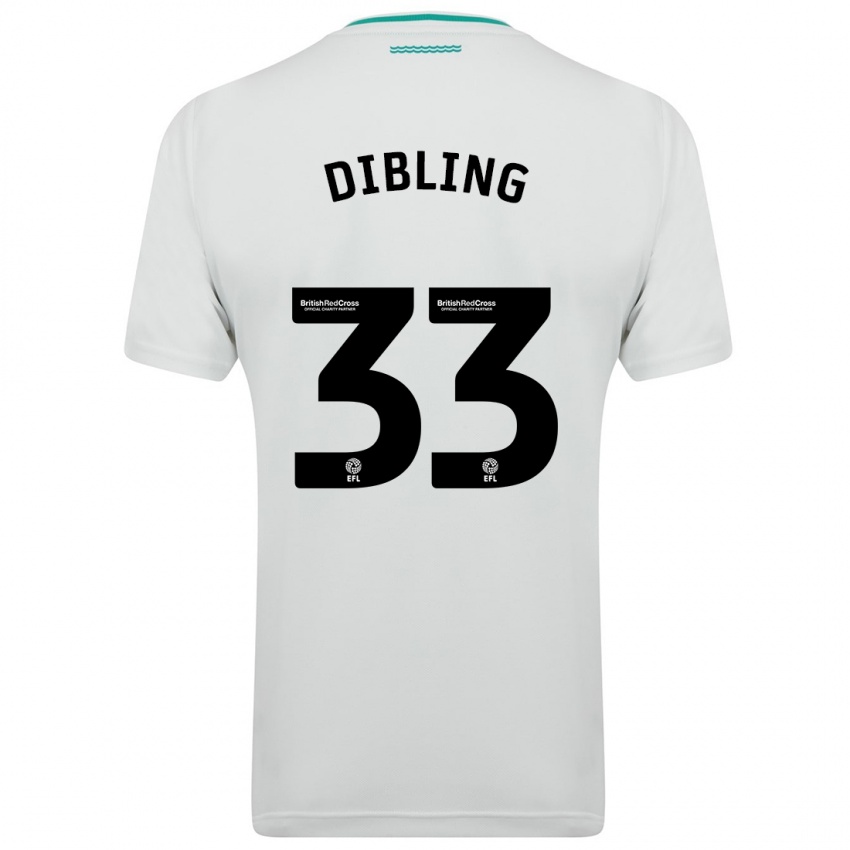 Mujer Camiseta Tyler Dibling #33 Blanco 2ª Equipación 2023/24 La Camisa México