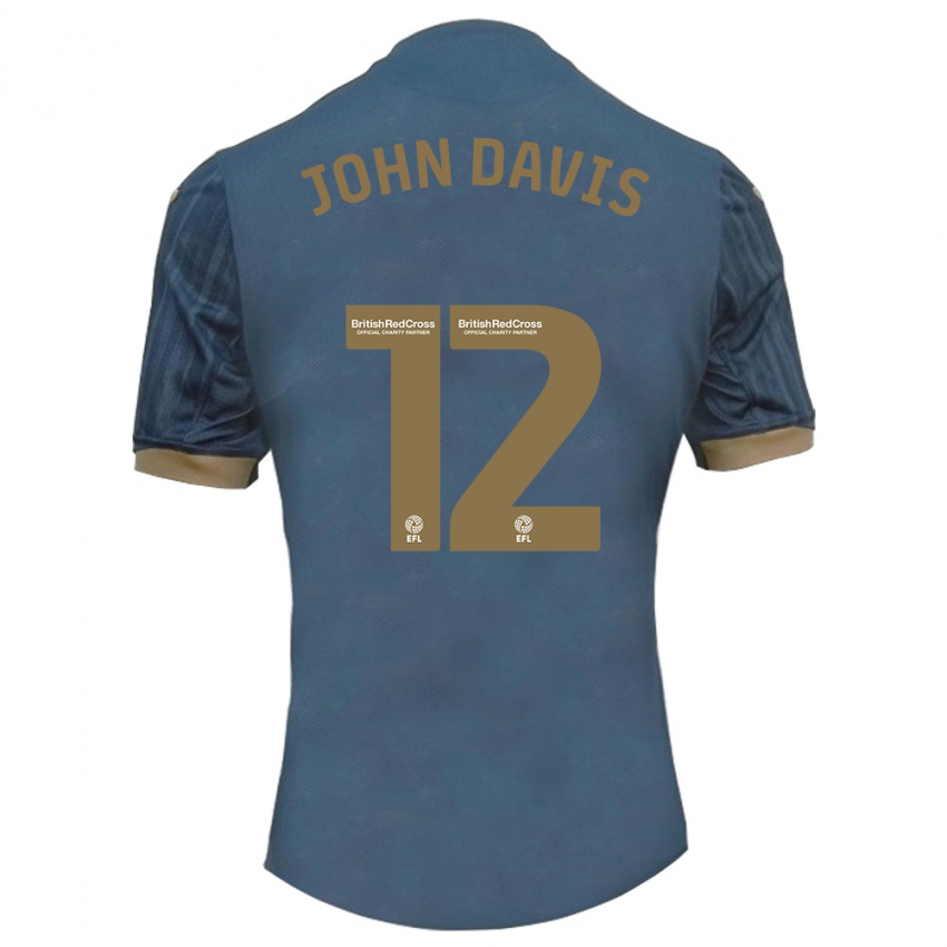 Mujer Camiseta Stacey John-Davis #12 Verde Azulado Oscuro 2ª Equipación 2023/24 La Camisa México
