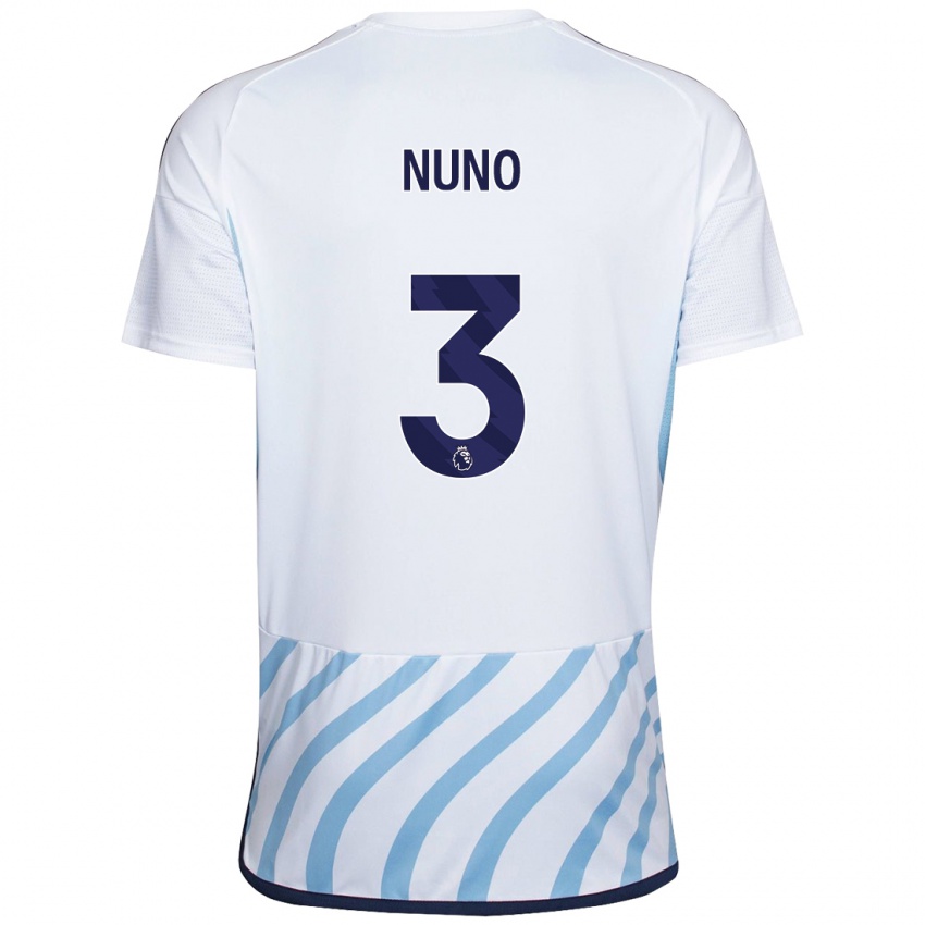 Mujer Camiseta Nuno Tavares #3 Blanco Azul 2ª Equipación 2023/24 La Camisa México