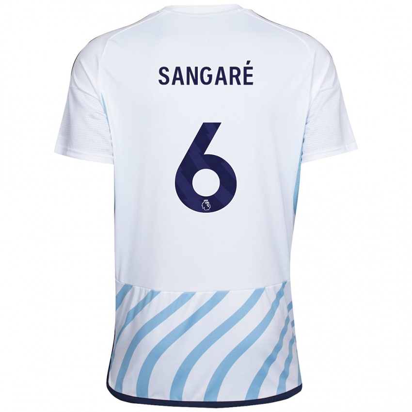 Mujer Camiseta Ibrahim Sangare #6 Blanco Azul 2ª Equipación 2023/24 La Camisa México