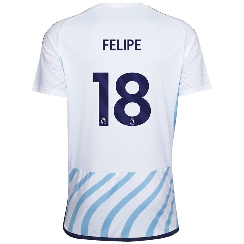 Mujer Camiseta Felipe #18 Blanco Azul 2ª Equipación 2023/24 La Camisa México