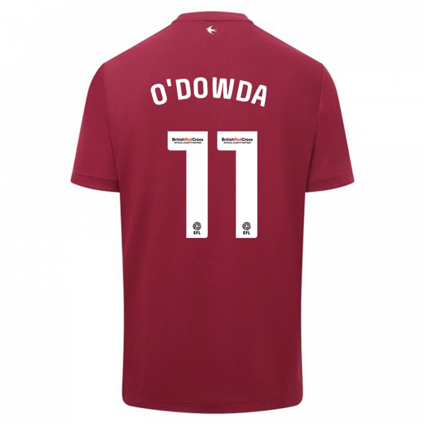 Mujer Camiseta Callum O'dowda #11 Rojo 2ª Equipación 2023/24 La Camisa México