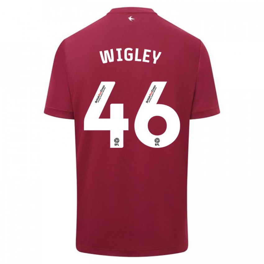 Mujer Camiseta Morgan Wigley #46 Rojo 2ª Equipación 2023/24 La Camisa México