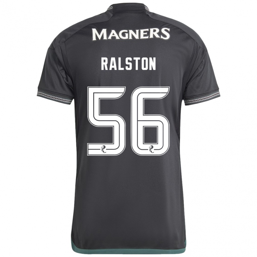 Mujer Camiseta Anthony Ralston #56 Negro 2ª Equipación 2023/24 La Camisa México