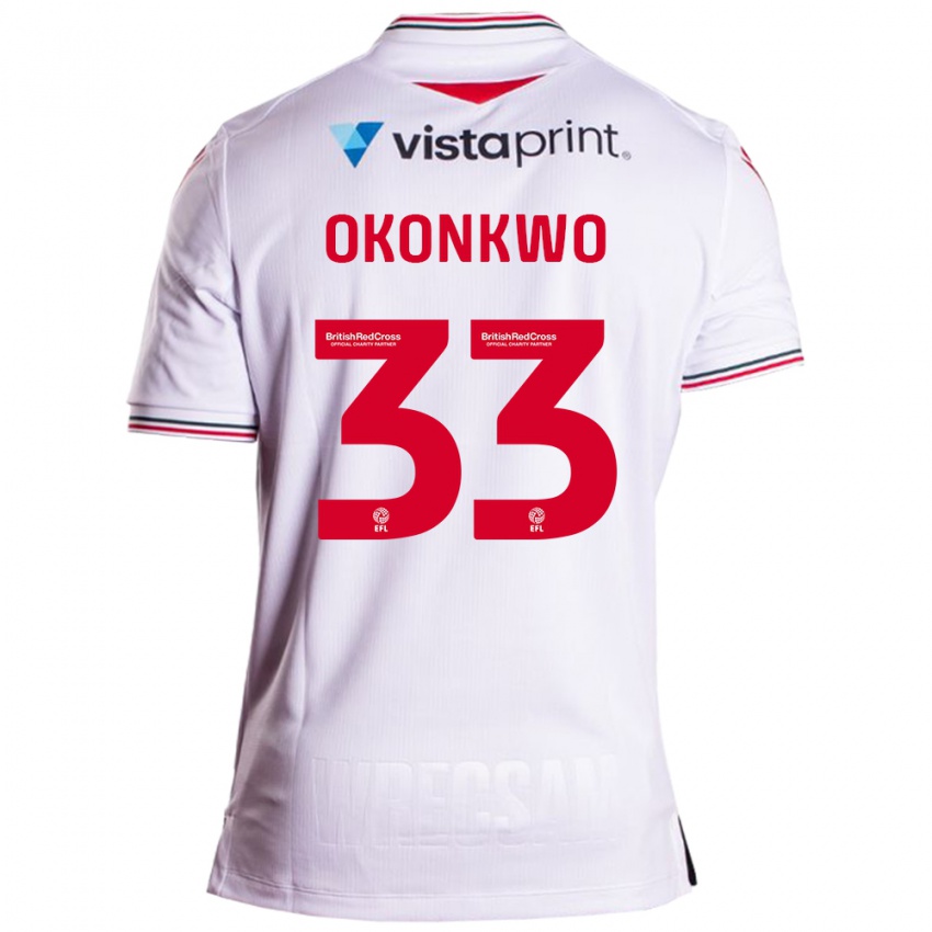 Mujer Camiseta Arthur Okonkwo #33 Blanco 2ª Equipación 2023/24 La Camisa México